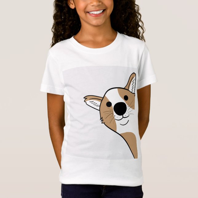 T-Shirt Visage de corgi (Devant)
