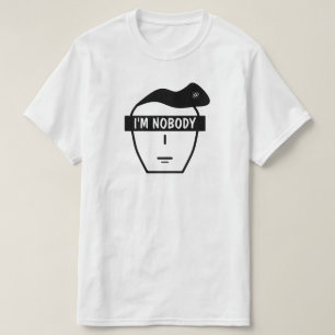 T-shirt Visage de dessin animé mystérieux anonyme