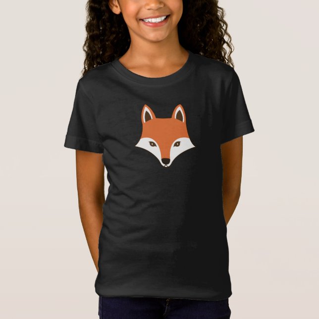 T-Shirt Visage de dessin de style scandinave Fox (Devant)