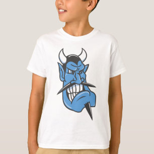 T-shirt Visage de diable bleu