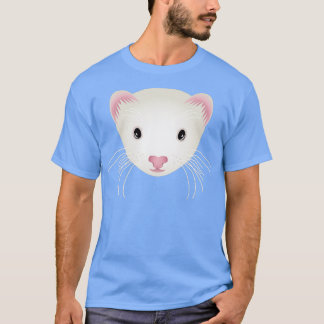 T-shirt Visage de Ferret blanc