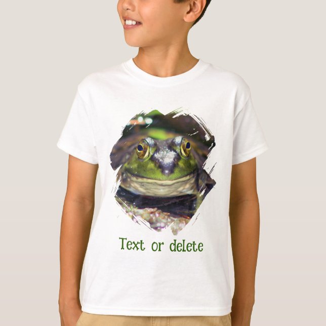 T-shirt Visage de grenouille mignon personnalisé Nature (Devant)