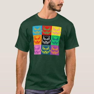 T-shirt Visage de hibou d'art de bruit