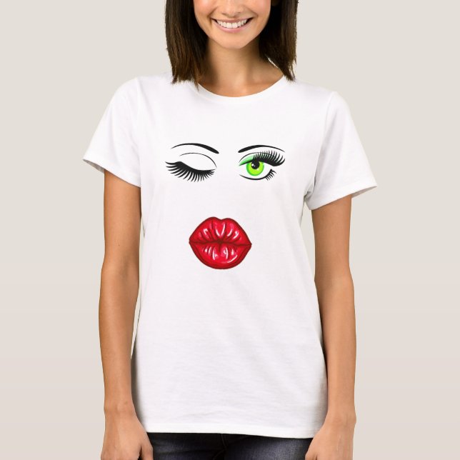 T-shirt Visage de la femme visage de canard Selfie (Devant)