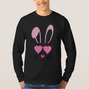 T-shirt Visage De Lapin Avec Lunettes De Soleil Pour Garço