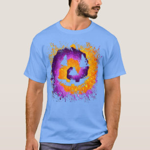 T-shirt Visage de monstre de citrouille maléfique Tie Dye