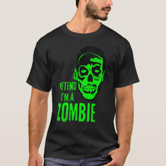 T-shirt Visage de monstre zombie Halloween effrayant