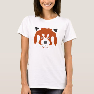 T-SHIRT VISAGE DE PANDA ROUX