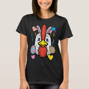 T-shirt Visage de Pâques Poulet Printemps Femmes Filles En