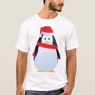 T-shirt Visage de pingouin de Noël