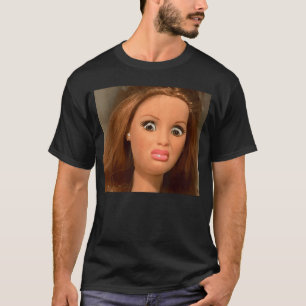 T-shirt Visage de poupée dégoûtant drôle Mème hilarant Sar