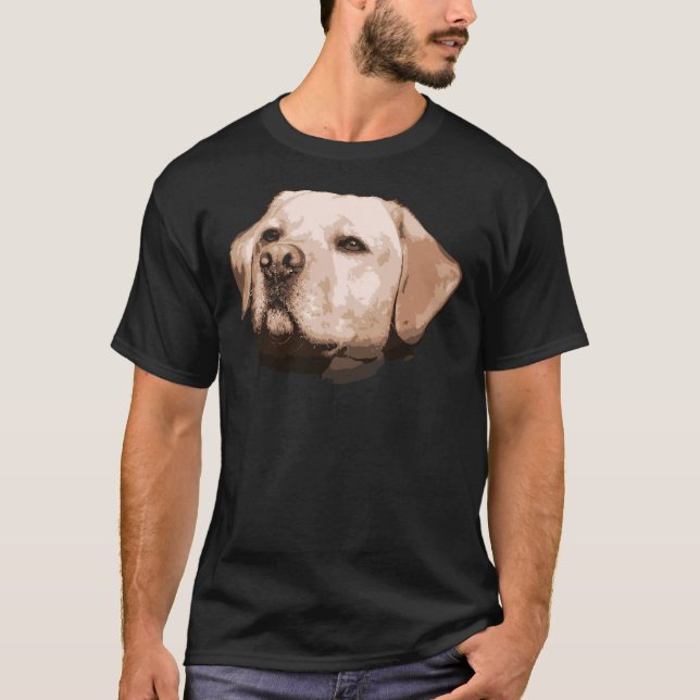 T-shirt Visage de récupération du Labrador jaune (Devant)