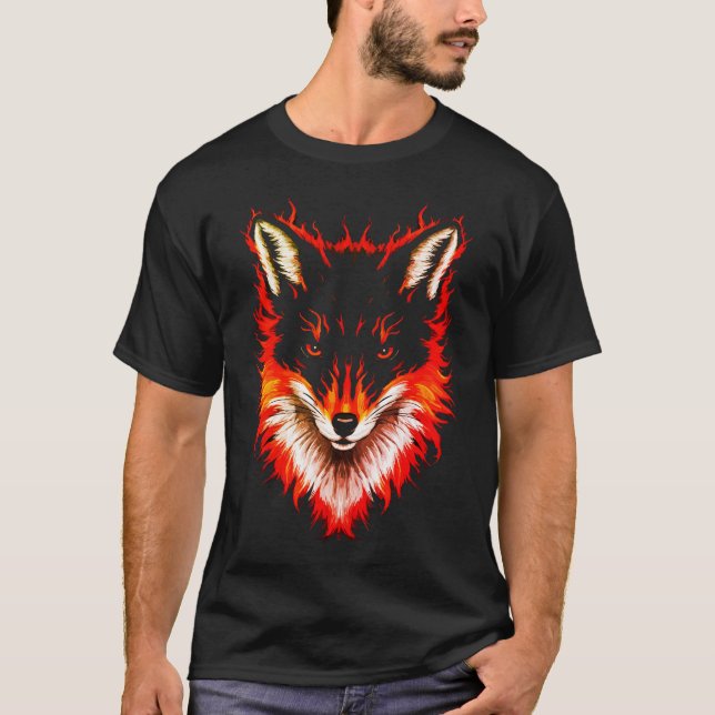 T-shirt Visage de renard flamboyant (Devant)
