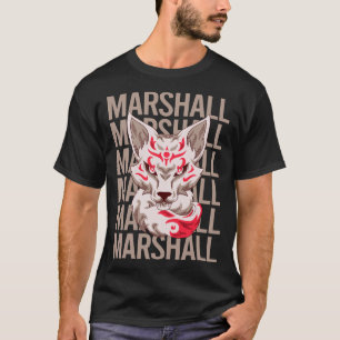 T-shirt Visage de renard - Nom Marshall