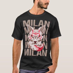 T-shirt Visage de Renard - Nom Milan