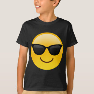 T-shirt Visage de sourire avec des lunettes de soleil