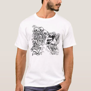 T-shirt visage de tatouage