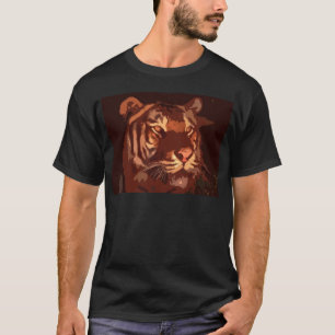 T-shirt Visage de tigre de Blacklight