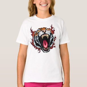 T-shirt Visage de tigre en colère