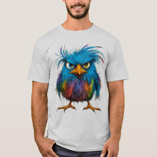 T-shirt visage d'oiseau méchant