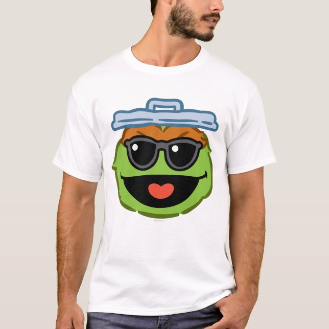 T-shirt Visage d'Oscar souriant avec des lunettes de solei (Devant)