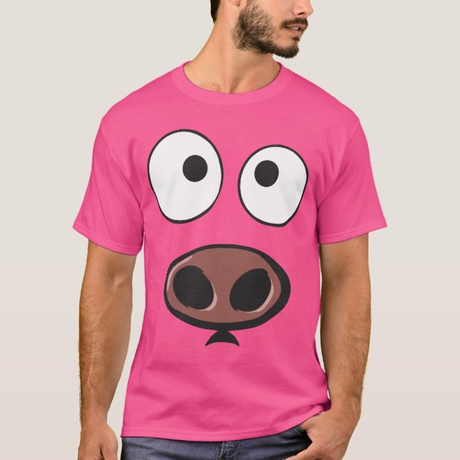 T-shirt Visage drôle de porc (Devant)