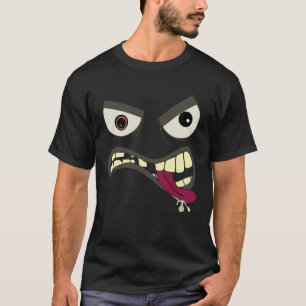 T-shirt Visage drôle mignon de Halloween de costume fâch