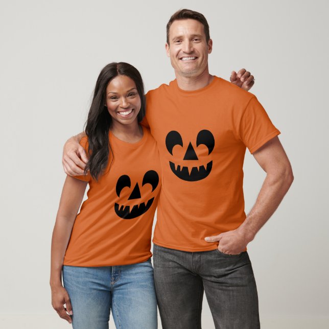 T-shirt Visage du Citrouille Jack-o'-lantern (Unisexe)