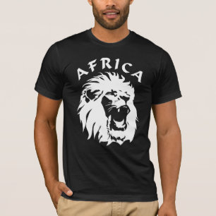 T-shirt Visage du lion rugissant   Afrique