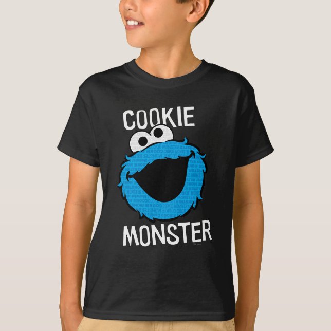 T-shirt Visage du Motif du monstre de cookies (Devant)