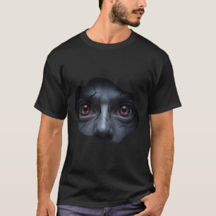 T-shirt Visage effrayant - Drôle Stomach illusion Horreur