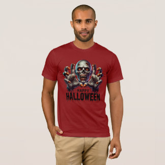 T-shirt Visage effrayant et Halloween Halloween conception