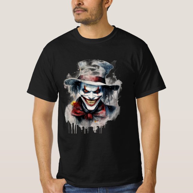 T-shirt Visage effrayant : Sourire des clowns maléfiques à (Devant)