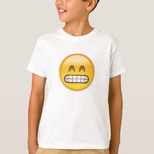 T-shirt Visage Grinning Avec Les Yeux Souriants Emoji