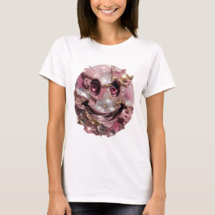 T-shirt Visage heureux argent moderne Design moderne