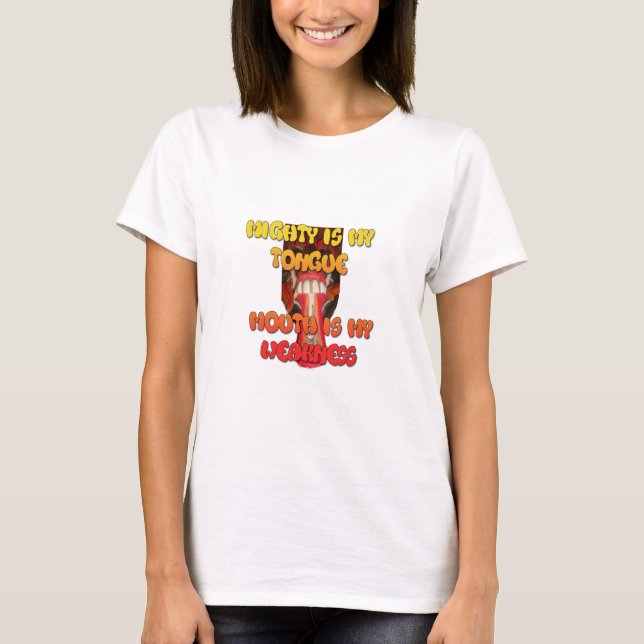 T-shirt Visage idiot : Humour d'expression de langue de so (Devant)