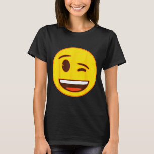 T-shirt Visage jaune de sourire clin d'œil Émoji officiel