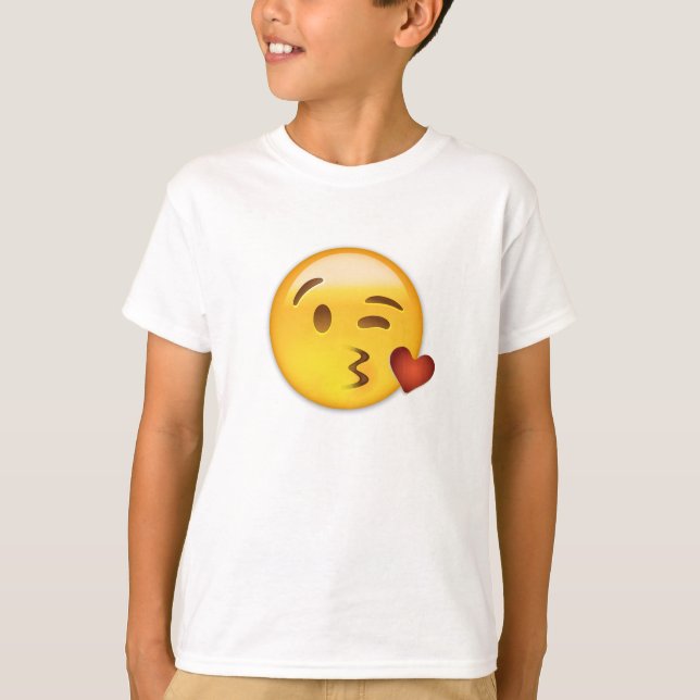 T-shirt Visage Jeter Un Baiser Emoji (Devant)