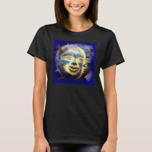 t-shirt visage lune face soleil
