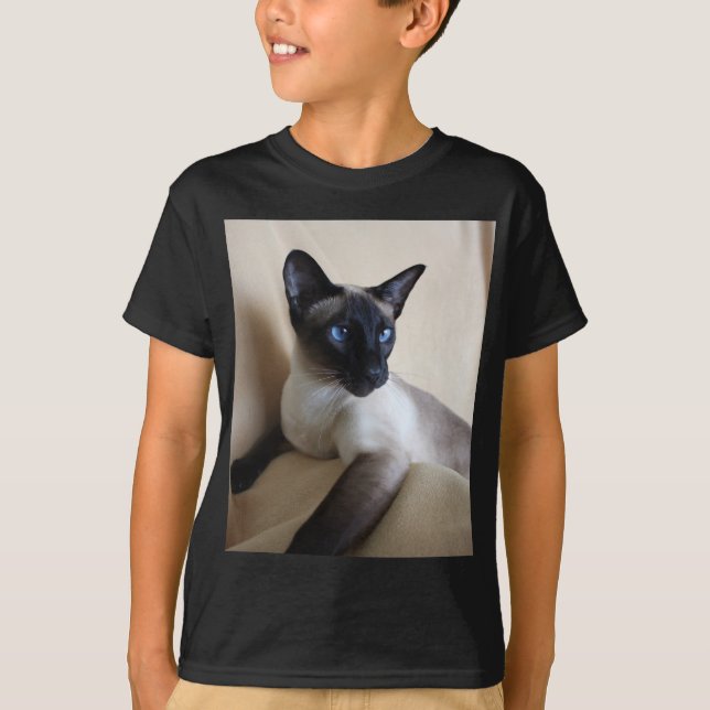 T-shirt Visage magnifique de chat siamois (Devant)