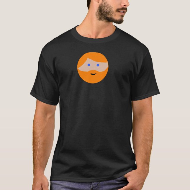 T-shirt Visage orange de barbe (Devant)