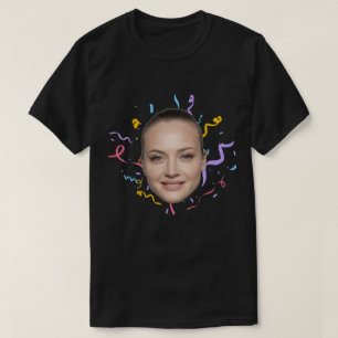 T-shirt Visage personnalisé moderne Anniversaire drôle Ann