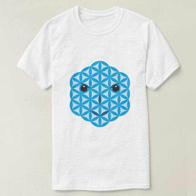 T-shirt Visage sacré - Arcturien, 01 - Bleu. (Design devant)