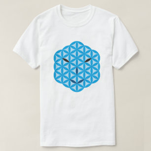 T-shirt Visage sacré - Arcturien, Bleu.