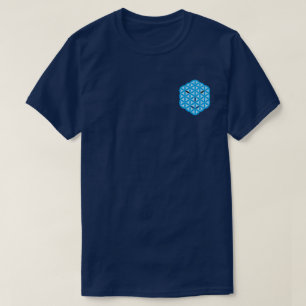 T-shirt Visage sacré - Arcturien, Bleu.