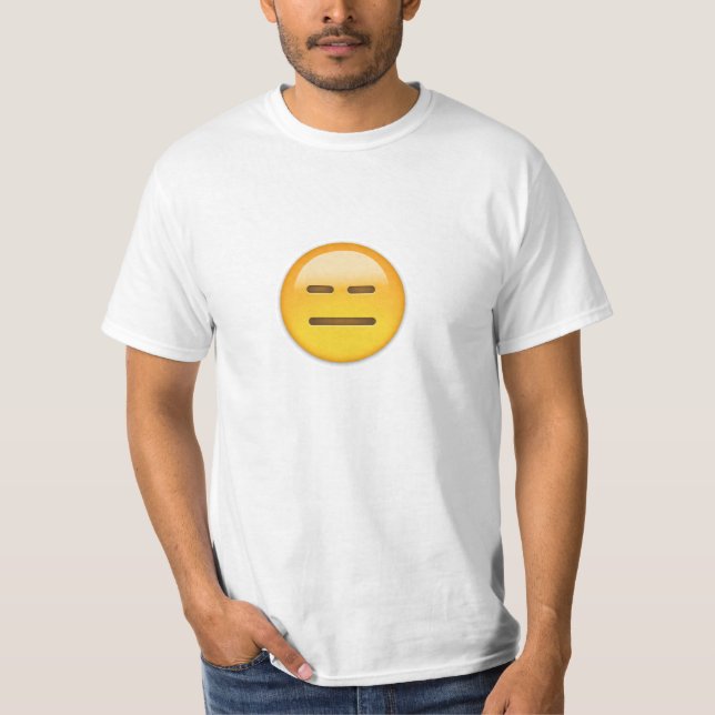 T-shirt Visage sans expression Emoji (Devant)