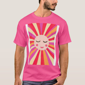 T-shirt Visage solaire minimaliste