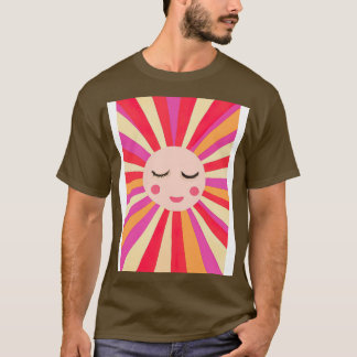 T-shirt Visage solaire minimaliste
