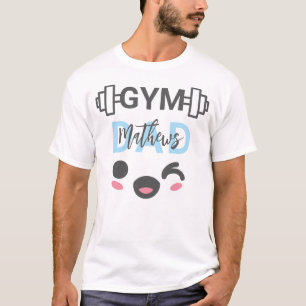 T-shirt Visage souriant de papa de gym personnalisé Mignon