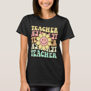 T-shirt Visage Souriant Fleur Mignon Professeur de Rentrée